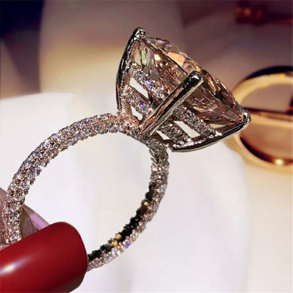 Champagne Cubic Zirconia Ring - Picture 3 of 11